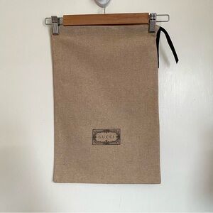 Brand New Gucci Medium Size Tan Color Drawstring Closure Dust Bag G02